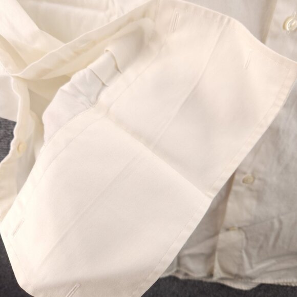Eton Romania Slim 16 Cotton Cutaway Ivory Long Sleeve Button Up French Cuff Men - Picture 4 of 16